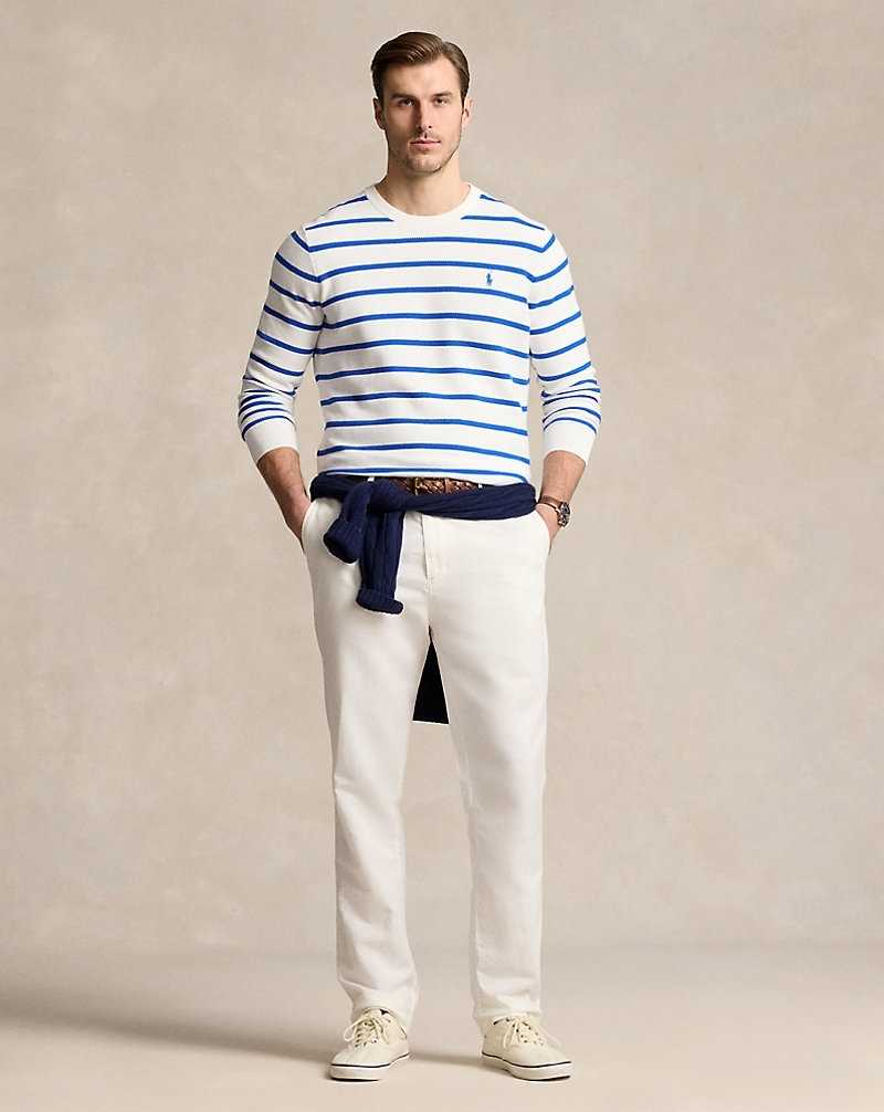 Pantalones Ralph Lauren Classic Fit Linen-Cotton Hombre Blancos | AHTYFKX-73 - vista 1