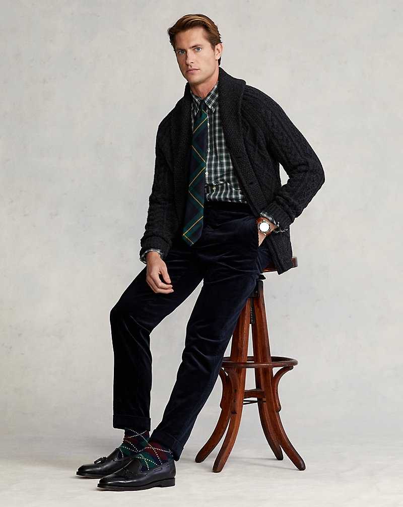 Pantalones Ralph Lauren Corduroy Hombre Azul Marino | QIYWDLU-97 - vista 1
