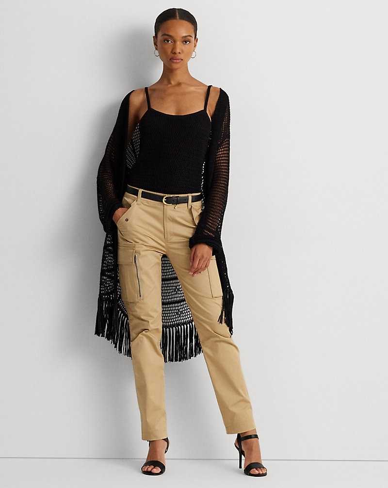 Pantalones Ralph Lauren Cotton Sateen Cargo Mujer Birch Tan | PIEFCUT-25 - vista 1