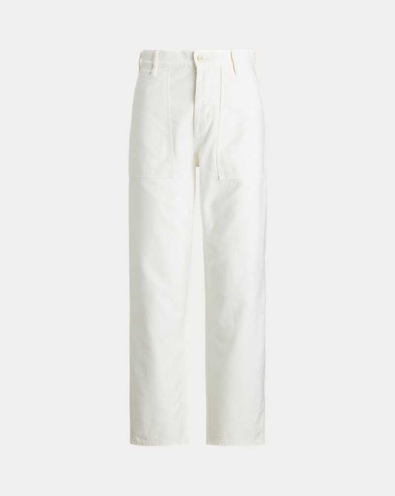 Pantalones Ralph Lauren Cotton Sateen Utility Mujer Ecru | VQLRTGS-06 - vista 2