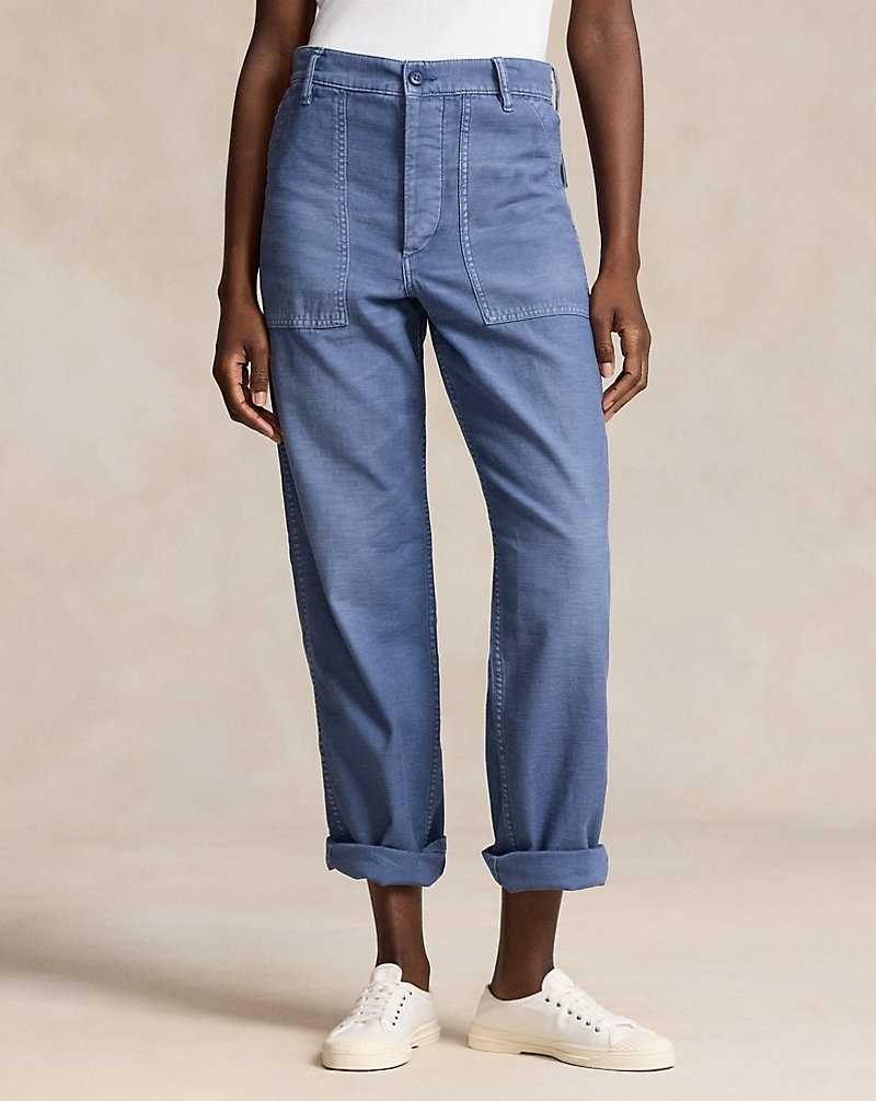 Pantalones Ralph Lauren Cotton Sateen Utility Mujer Azules | CFUHJYB-46 - vista 3