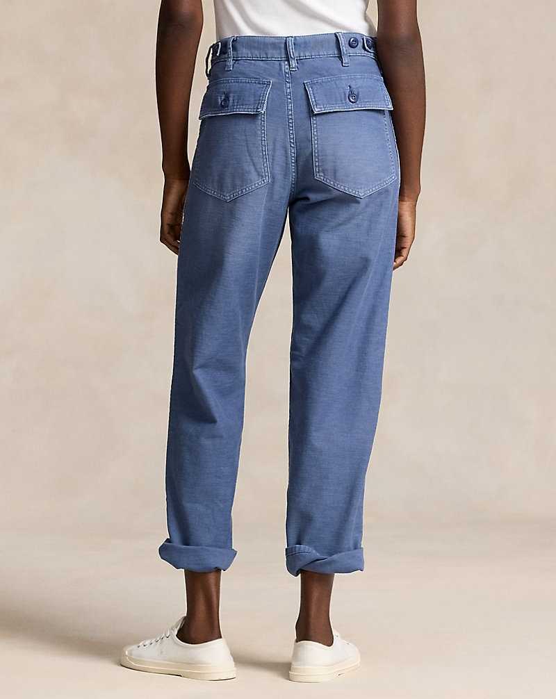 Pantalones Ralph Lauren Cotton Sateen Utility Mujer Azules | CFUHJYB-46 - vista 4