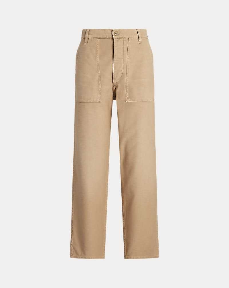 Pantalones Ralph Lauren Cotton Sateen Utility Mujer Kaki | VUBXOEG-14 - vista 2