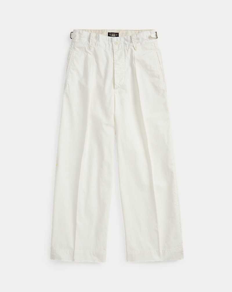 Pantalones Ralph Lauren Cropped Poplin Wide-Leg Mujer Blancos | QLCEGYD-57 - vista 1