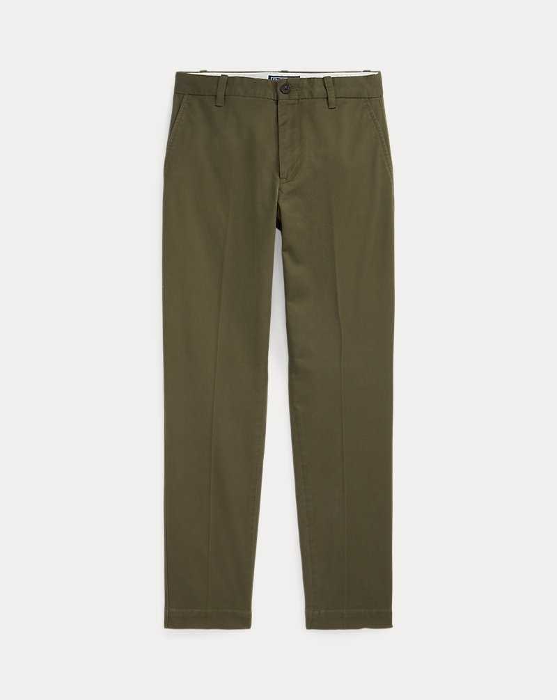 Pantalones Ralph Lauren Cropped Slim Fit Twill Chino Mujer Verde Oliva | EIZOTDU-53 - vista 2