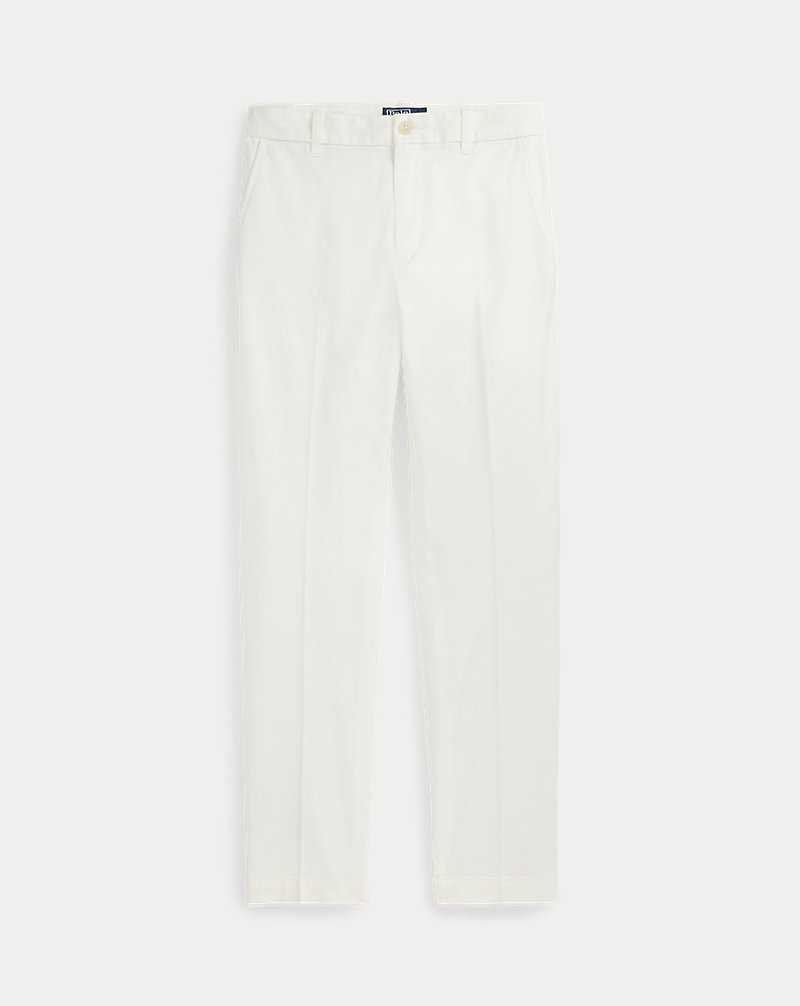 Pantalones Ralph Lauren Cropped Slim Fit Twill Chino Mujer Blancos | HTRKIGB-85 - vista 2