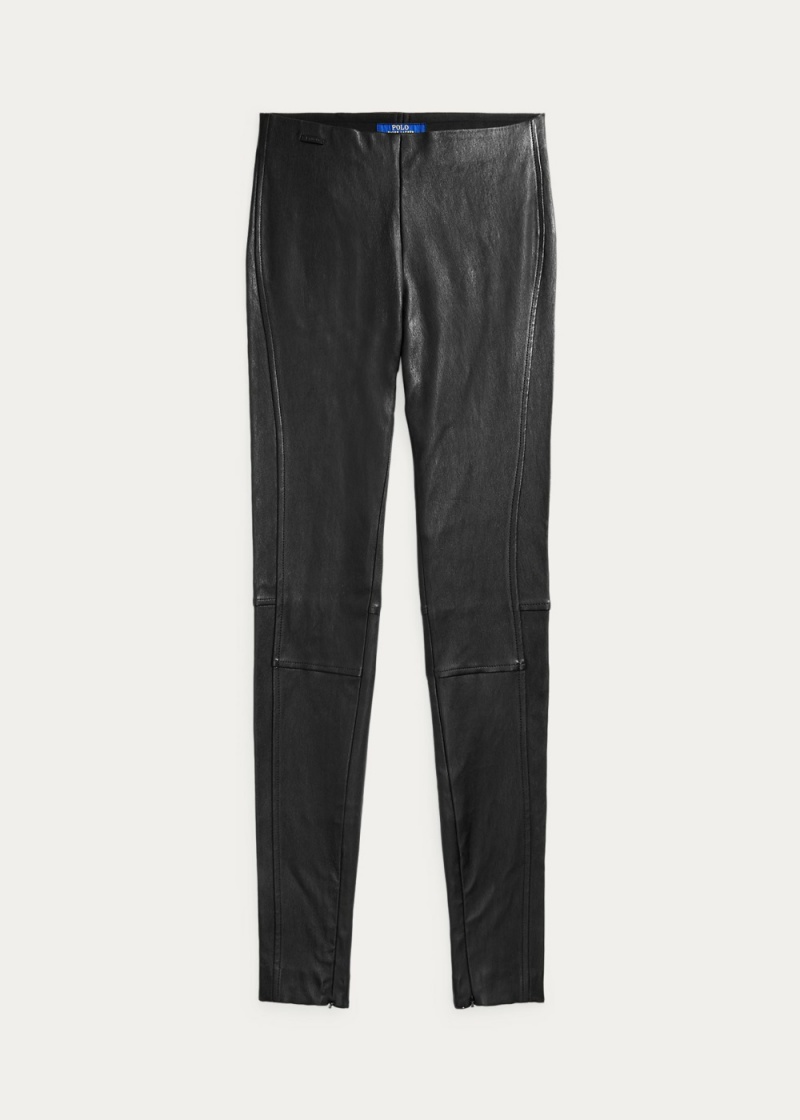 Pantalones Cuero Flaco Mujer Negros | JTEN28041 - vista 2