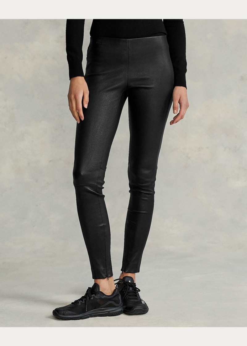 Pantalones Cuero Flaco Mujer Negros | JTEN28041 - vista 3