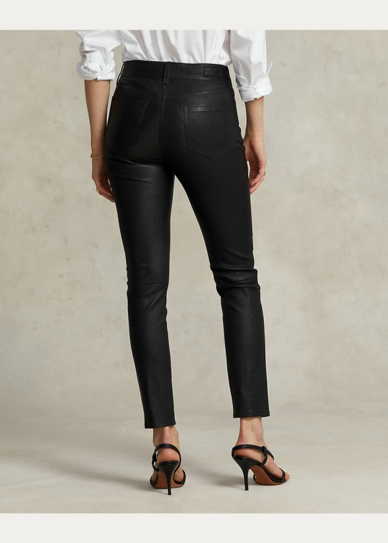 Pantalones Cuero Legging Mujer Negros | KDLA64705 - vista 3