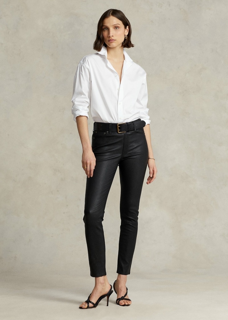Pantalones Cuero Legging Mujer Negros | KDLA64705 - vista 1