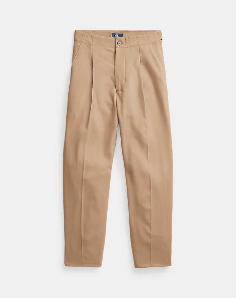 Pantalones Ralph Lauren Curved Tapered Stretch Wool Mujer Camel | FCBELTD-57 - vista 2