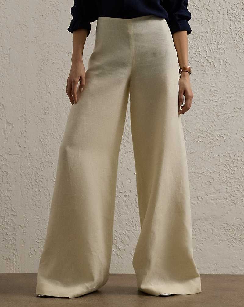Pantalones Ralph Lauren Daria Linen Wide-Leg Mujer | BUDCVIE-70 - vista 3
