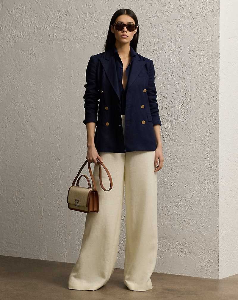 Pantalones Ralph Lauren Daria Linen Wide-Leg Mujer | BUDCVIE-70 - vista 1