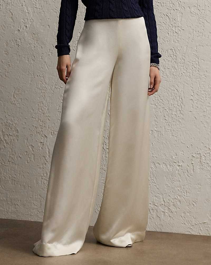 Pantalones Ralph Lauren Daria Washed Satin Wide-Leg Mujer | DSOXLMY-89 - vista 3