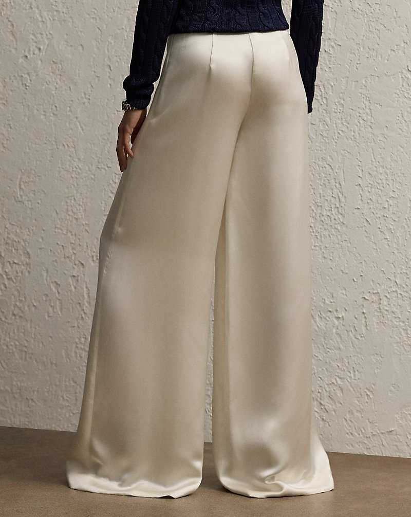Pantalones Ralph Lauren Daria Washed Satin Wide-Leg Mujer | DSOXLMY-89 - vista 4