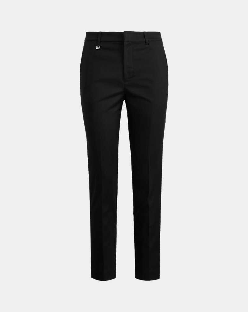 Pantalones Ralph Lauren Double-Faced Stretch Cotton Mujer Negros | JGHPYSI-71 - vista 2