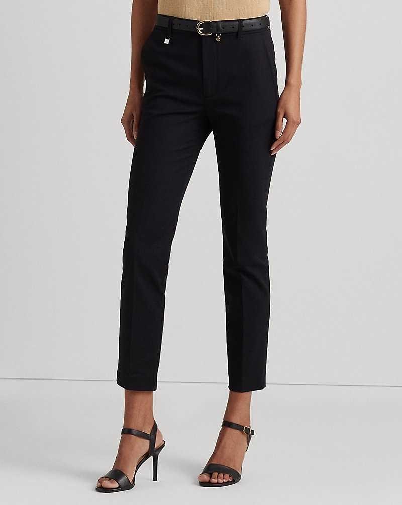 Pantalones Ralph Lauren Double-Faced Stretch Cotton Mujer Negros | JGHPYSI-71 - vista 3