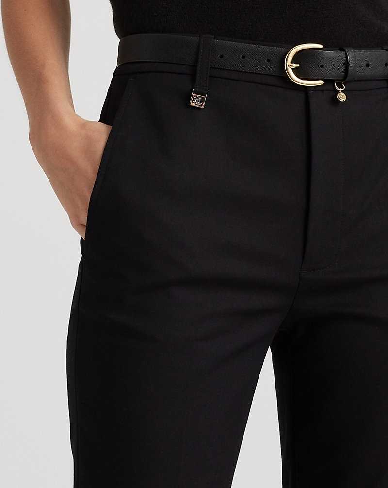 Pantalones Ralph Lauren Double-Faced Stretch Cotton Mujer Negros | JGHPYSI-71 - vista 5