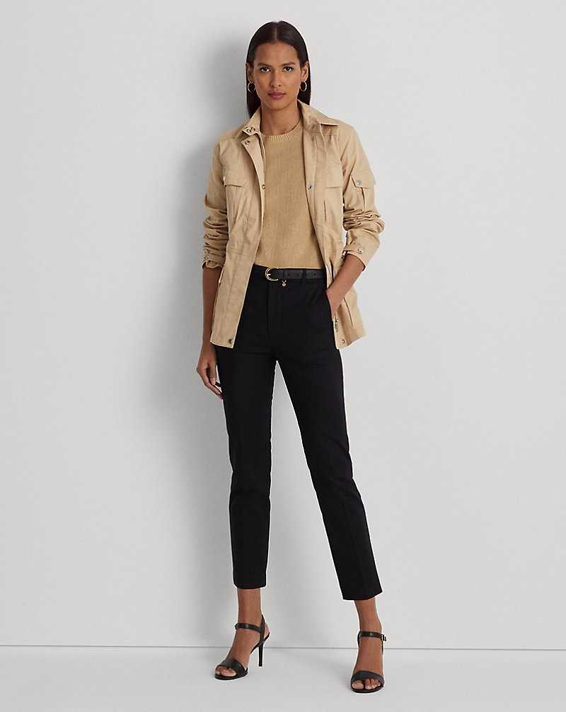 Pantalones Ralph Lauren Double-Faced Stretch Cotton Mujer Negros | JGHPYSI-71 - vista 1