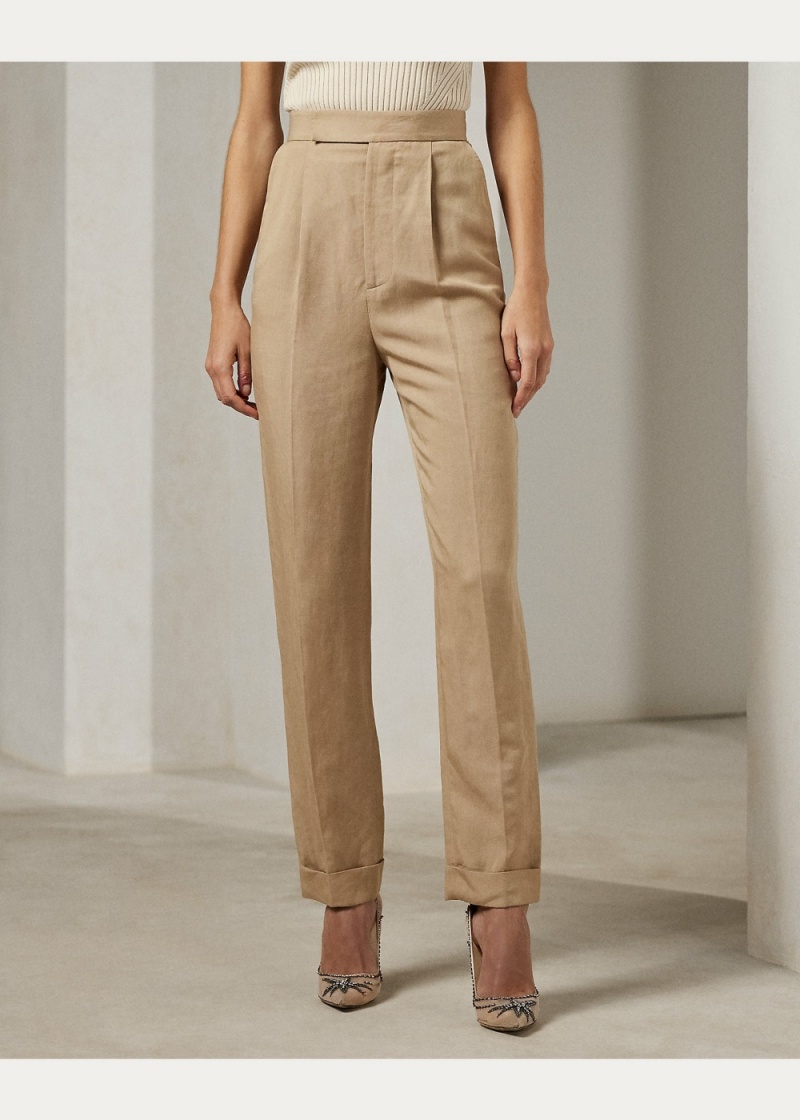 Pantalones Evanne Linen-Blend Pant Mujer Azul Marino | WJEN03954 - vista 3