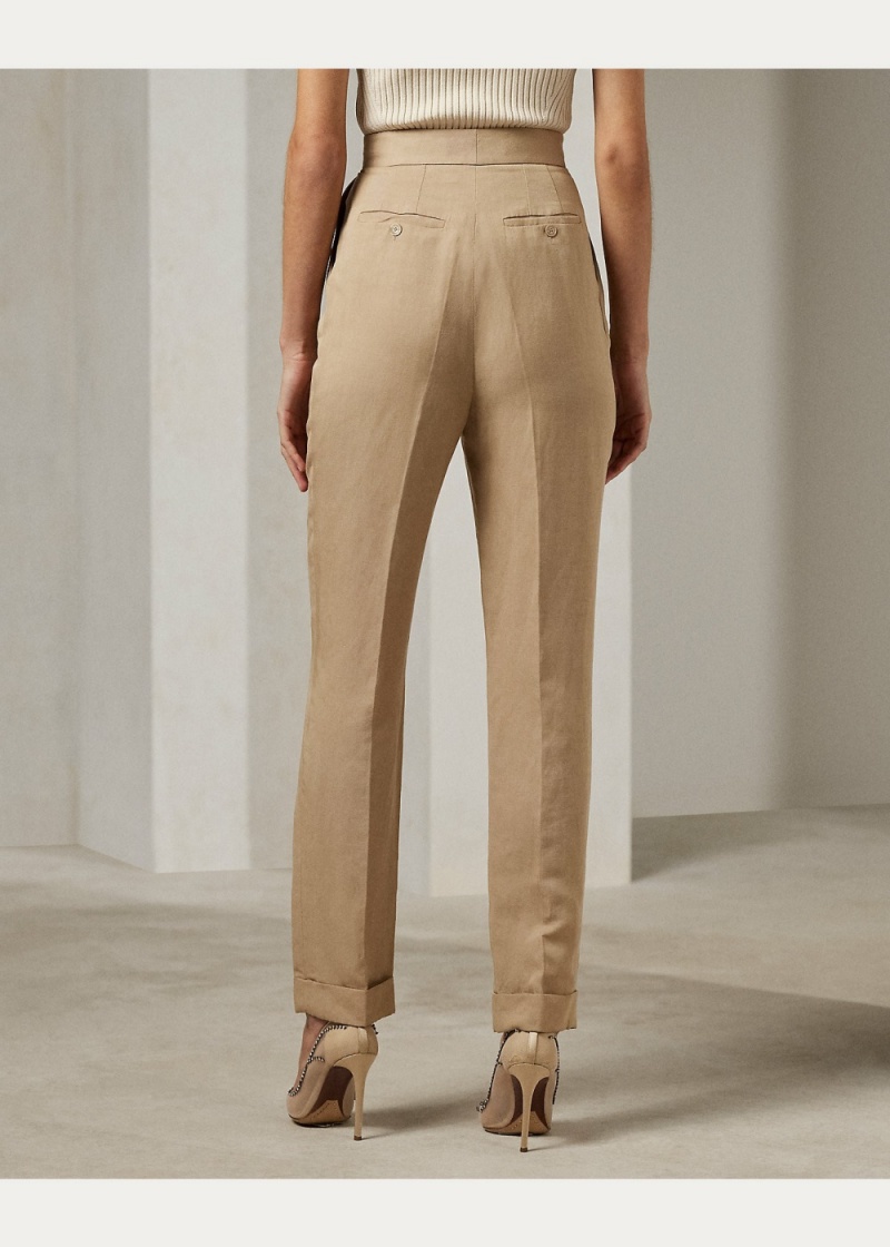 Pantalones Evanne Linen-Blend Pant Mujer Azul Marino | WJEN03954 - vista 4