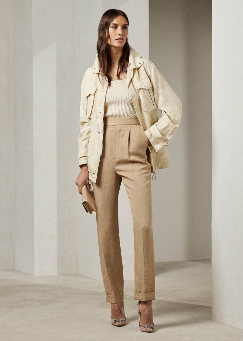 Pantalones Evanne Linen-Blend Pant Mujer Azul Marino | WJEN03954 - vista 1