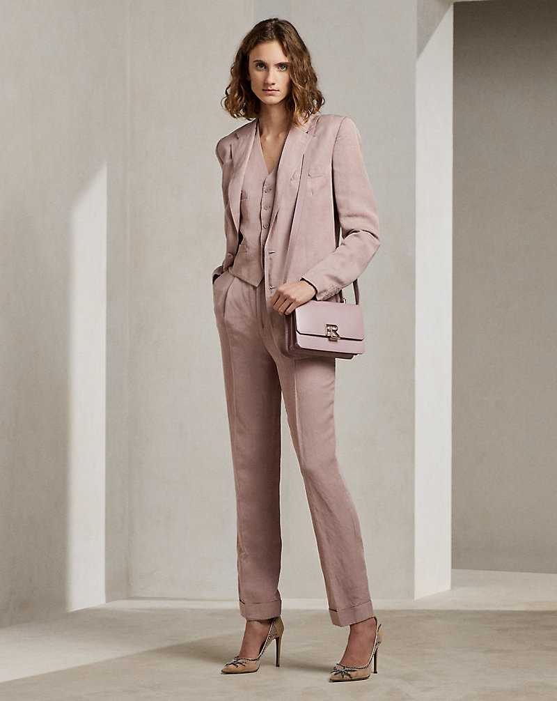 Pantalones Ralph Lauren Evanne Linen-Blend Mujer Mauve | JPHMRUC-70 - vista 1