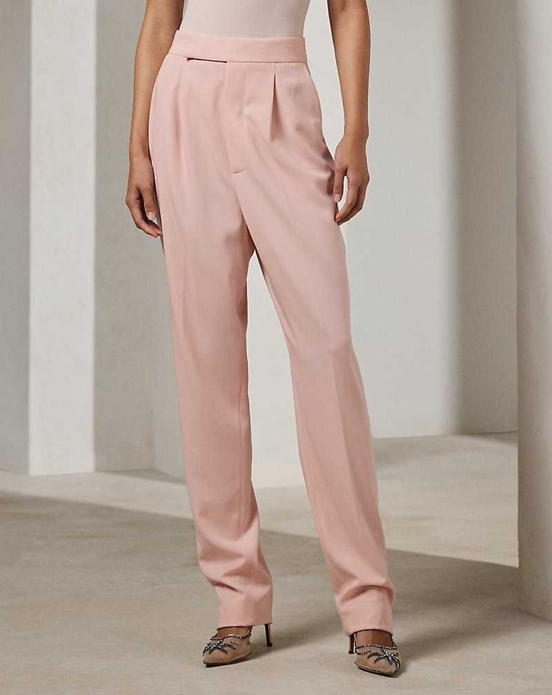Pantalones Ralph Lauren Evanne Wool Trench Mujer Blush | MTHXEPI-46 - vista 3