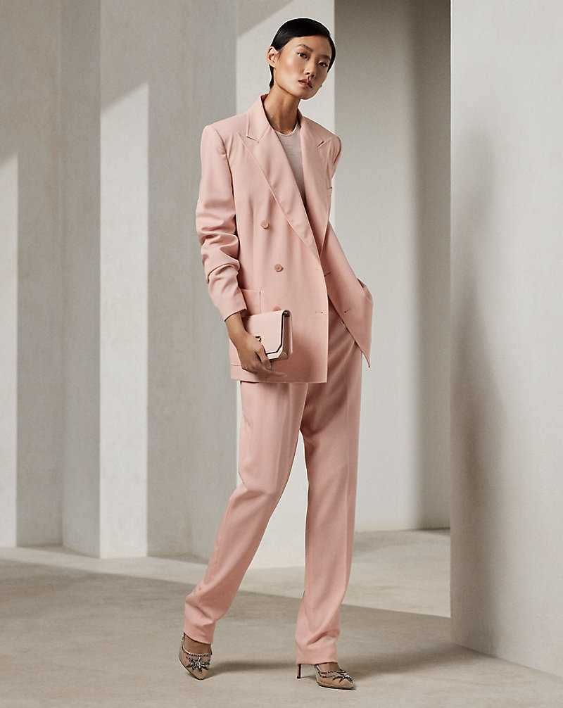 Pantalones Ralph Lauren Evanne Wool Trench Mujer Blush | MTHXEPI-46 - vista 1