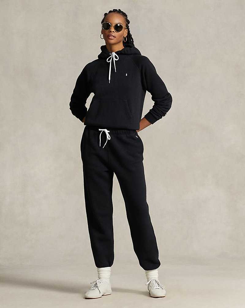 Pantalones Ralph Lauren Fleece Athletics Mujer Negros | QUBYZOA-95 - vista 1