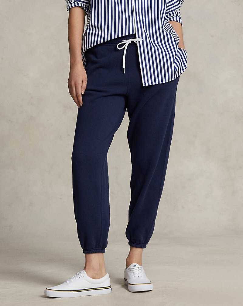Pantalones Ralph Lauren Fleece Athletics Mujer Azul Marino | ZILJUBR-71 - vista 3