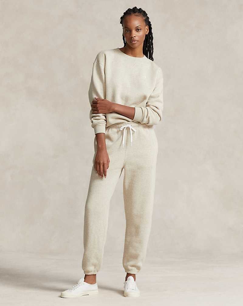 Pantalones Ralph Lauren Fleece Athletics Mujer Expedition Dune Heather | DFETILQ-90 - vista 1