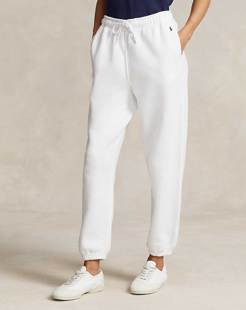 Pantalones Ralph Lauren Fleece Athletics Mujer Blancos | PNWGHTM-03 - vista 3