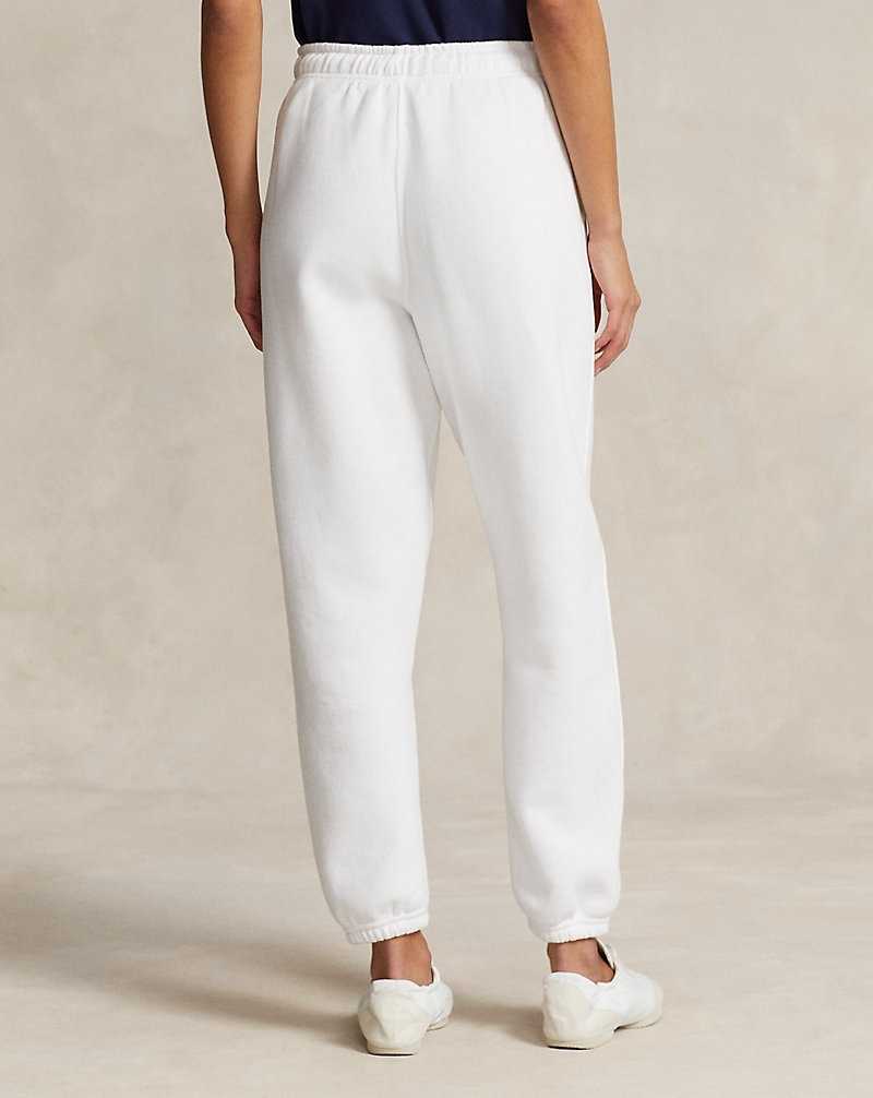 Pantalones Ralph Lauren Fleece Athletics Mujer Blancos | PNWGHTM-03 - vista 4