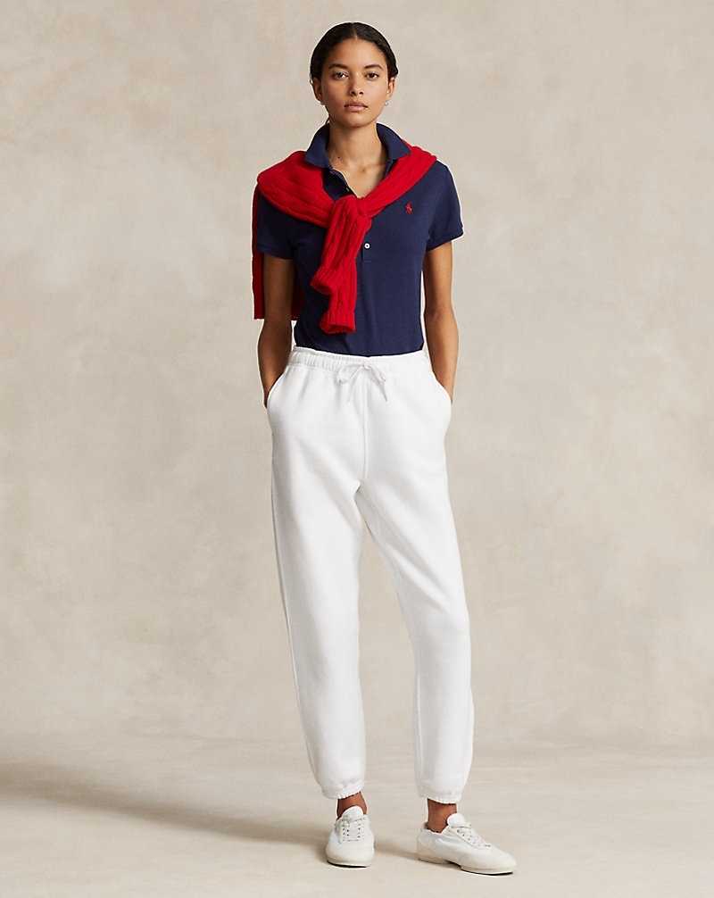 Pantalones Ralph Lauren Fleece Athletics Mujer Blancos | PNWGHTM-03 - vista 1