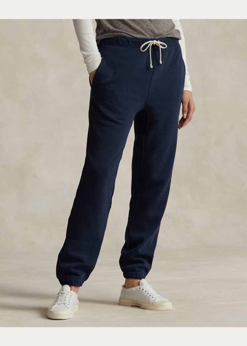 Pantalones Fleece Tracksuit Bottoms Mujer Azul Marino | RQBH47215 - vista 4