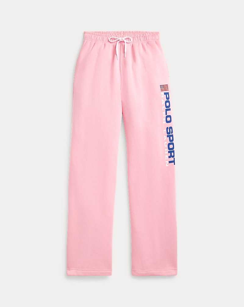 Pantalones Ralph Lauren Fleece Wide-Leg Athletic Mujer Rosas | WKGRCLF-43 - vista 2