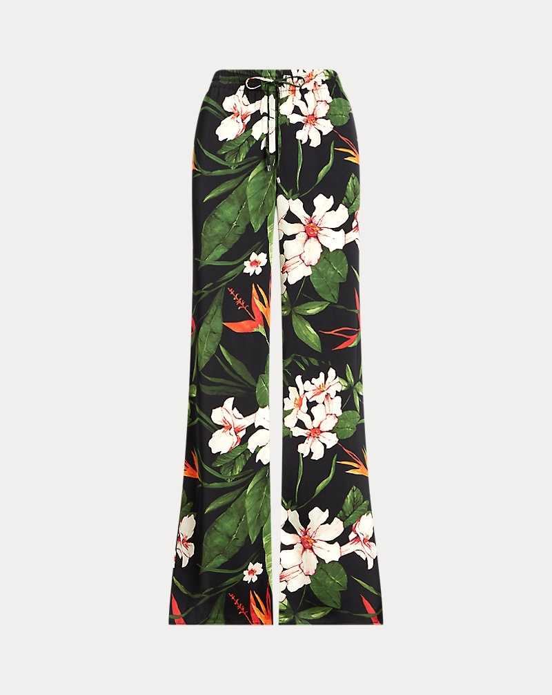 Pantalones Ralph Lauren Floral Satin Charmeuse Wide-Leg Mujer Black/Green/Multi | ZOCVMUP-60 - vista 2