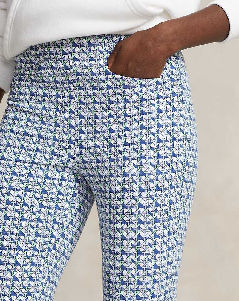Pantalones Ralph Lauren Geo-Print Performance Stretch Mujer New Spring Wicker | MLOUADS-64 - vista 5