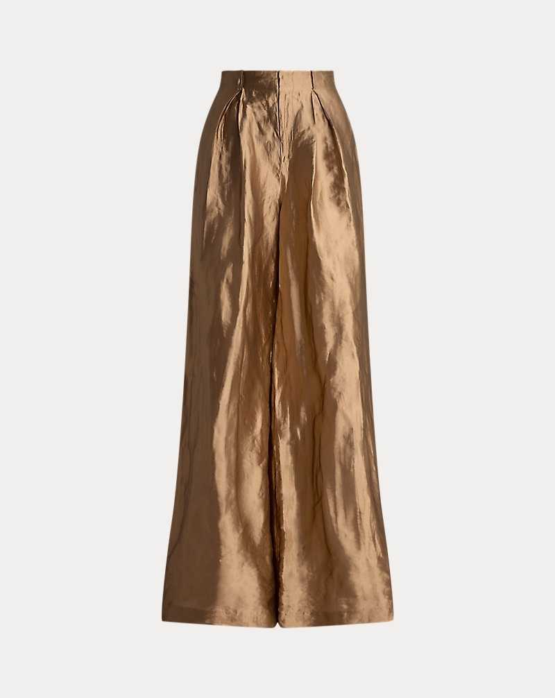 Pantalones Ralph Lauren Greer Metallic Organza Pleated Mujer Cobra | RUSNTGJ-25 - vista 2