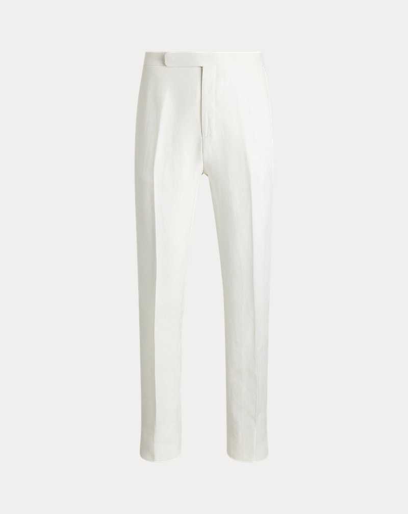 Pantalones Ralph Lauren Gregory Hand-Tailored Linen Hombre Blancos | SPUNHBK-61 - vista 2