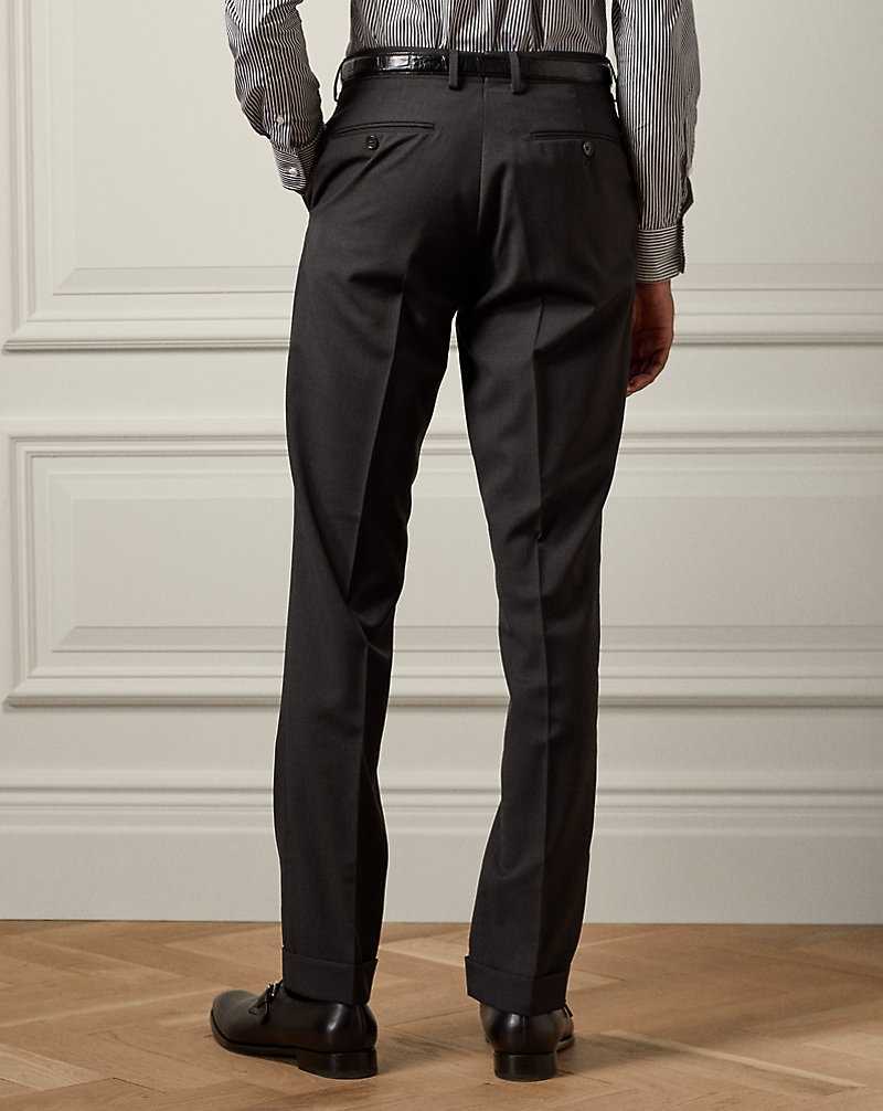 Pantalones Ralph Lauren Gregory Hand-Tailored Wool Serge Hombre Charcoal | RLPZOKT-28 - vista 4