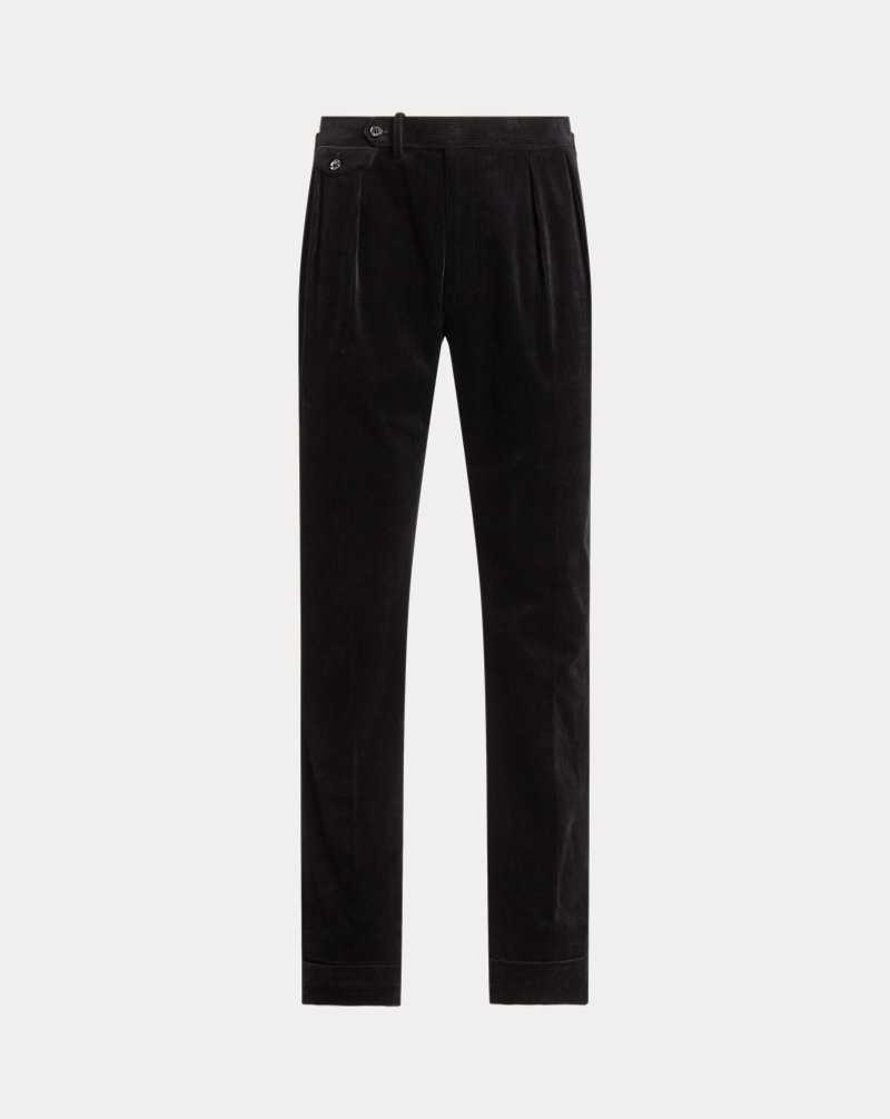 Pantalones Ralph Lauren Gregory Hand-Tailored Corduroy Hombre Negros | SVYLGMZ-61 - vista 2