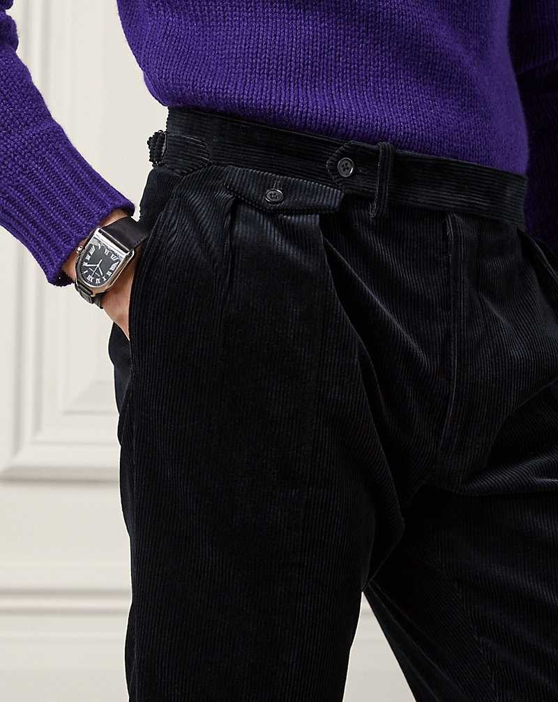 Pantalones Ralph Lauren Gregory Hand-Tailored Corduroy Hombre Negros | SVYLGMZ-61 - vista 5