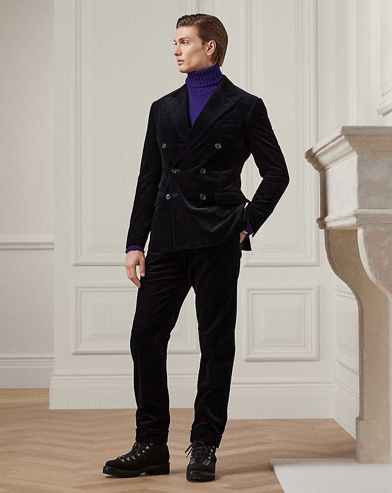 Pantalones Ralph Lauren Gregory Hand-Tailored Corduroy Hombre Negros | SVYLGMZ-61 - vista 1