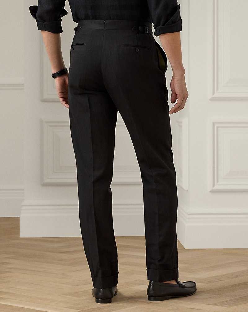 Pantalones Ralph Lauren Gregory Hand-Tailored Hombre Negros | QNRDZJK-98 - vista 4