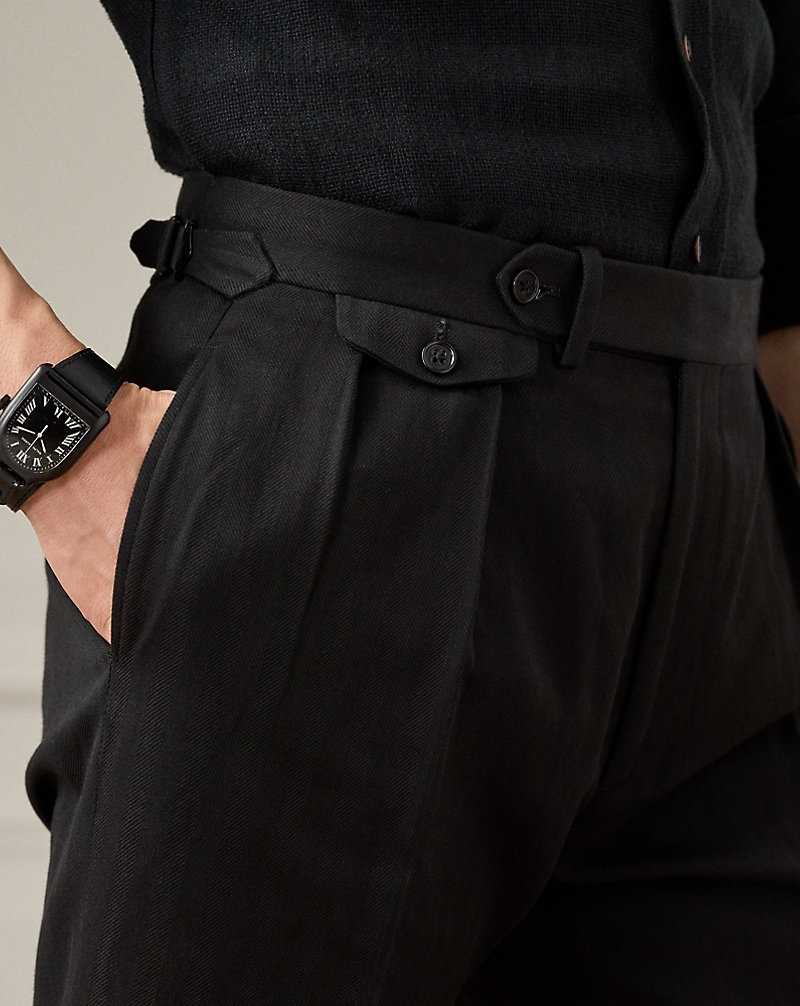 Pantalones Ralph Lauren Gregory Hand-Tailored Hombre Negros | QNRDZJK-98 - vista 5
