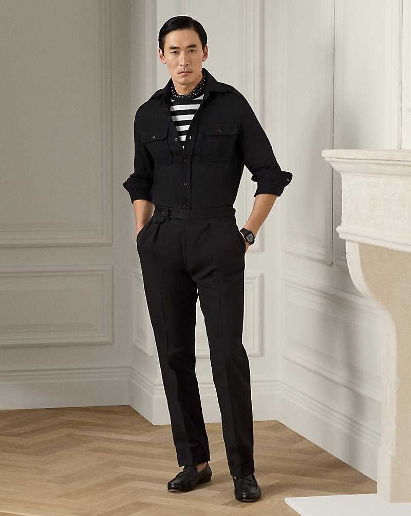 Pantalones Ralph Lauren Gregory Hand-Tailored Hombre Negros | QNRDZJK-98 - vista 1