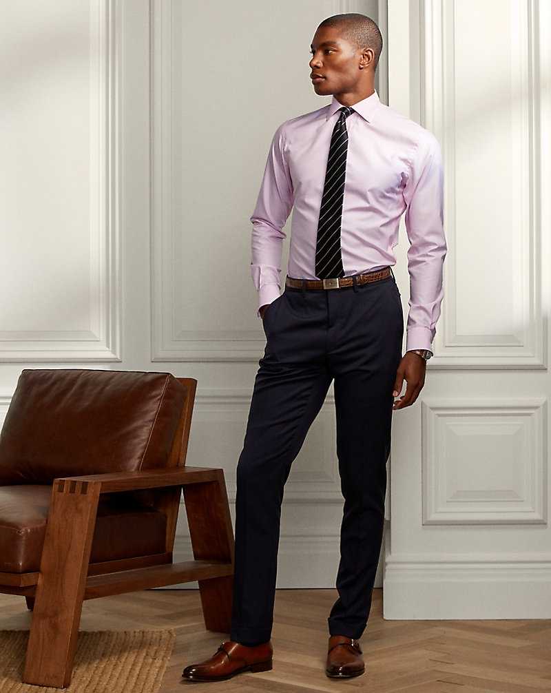 Pantalones Ralph Lauren Gregory Handmade Wool Gabardine Hombre Azul Marino Oscuro | KDUBQSY-84 - vista 1