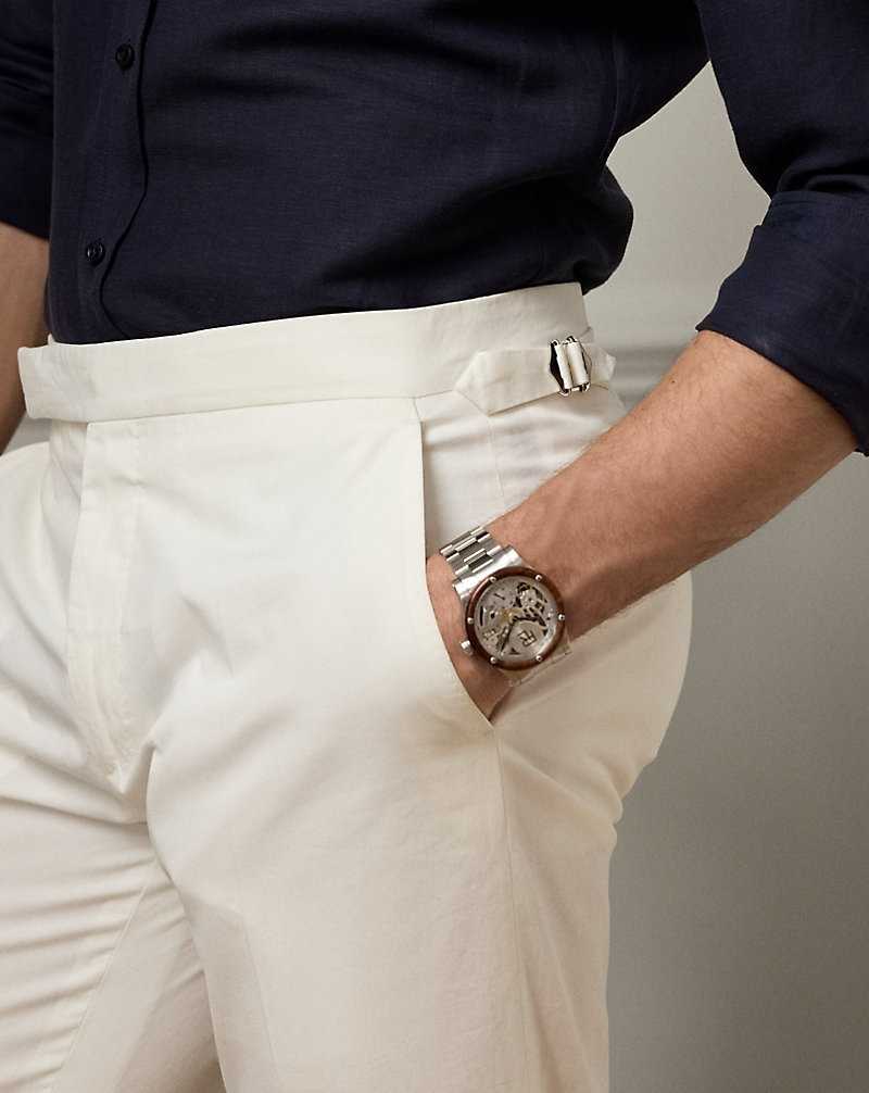 Pantalones Ralph Lauren Gregory Twill Hombre Blancos | KSNDOGQ-21 - vista 5